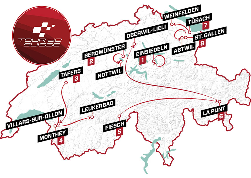 Tour de Suiza 2023 - Recorrido