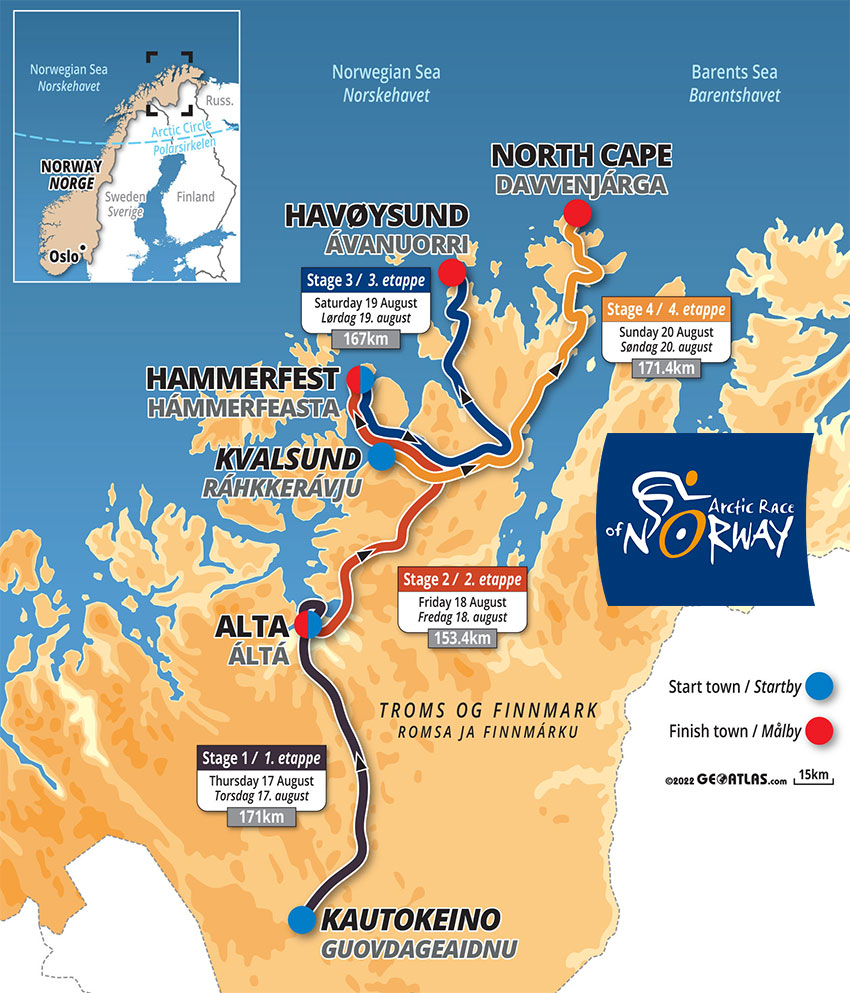 Arctic Race de Noruega 2023 - Recorrido