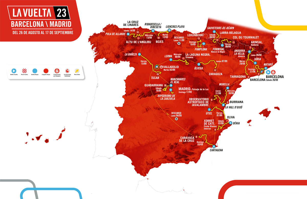 Recorrido de la Vuelta a España 2023