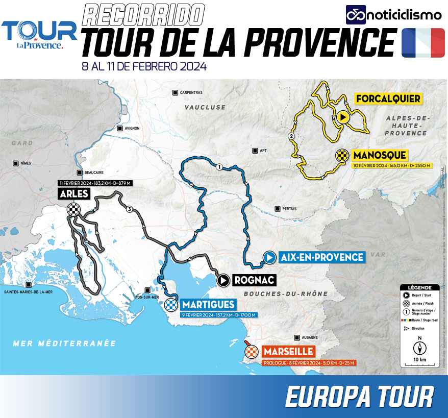 Tour de la Provence 2024 - Recorrido